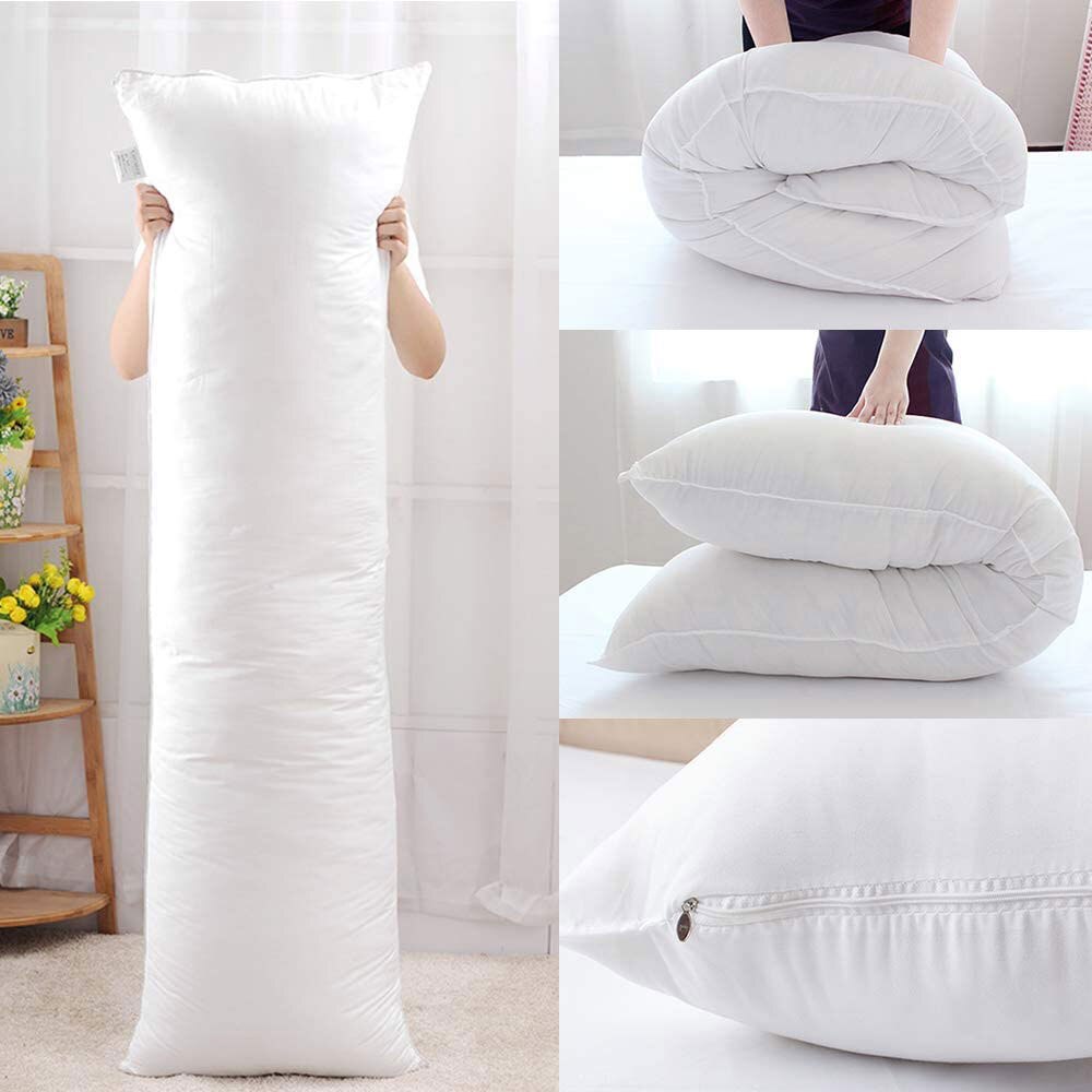 Almohadas con relleno de cuerpo completo de Anime Dakimakura, almohada sólida blanca, interior, de lado largo, para dormir, ropa de cama, cojín para dormitorio de 150x50cm: 34x100cm