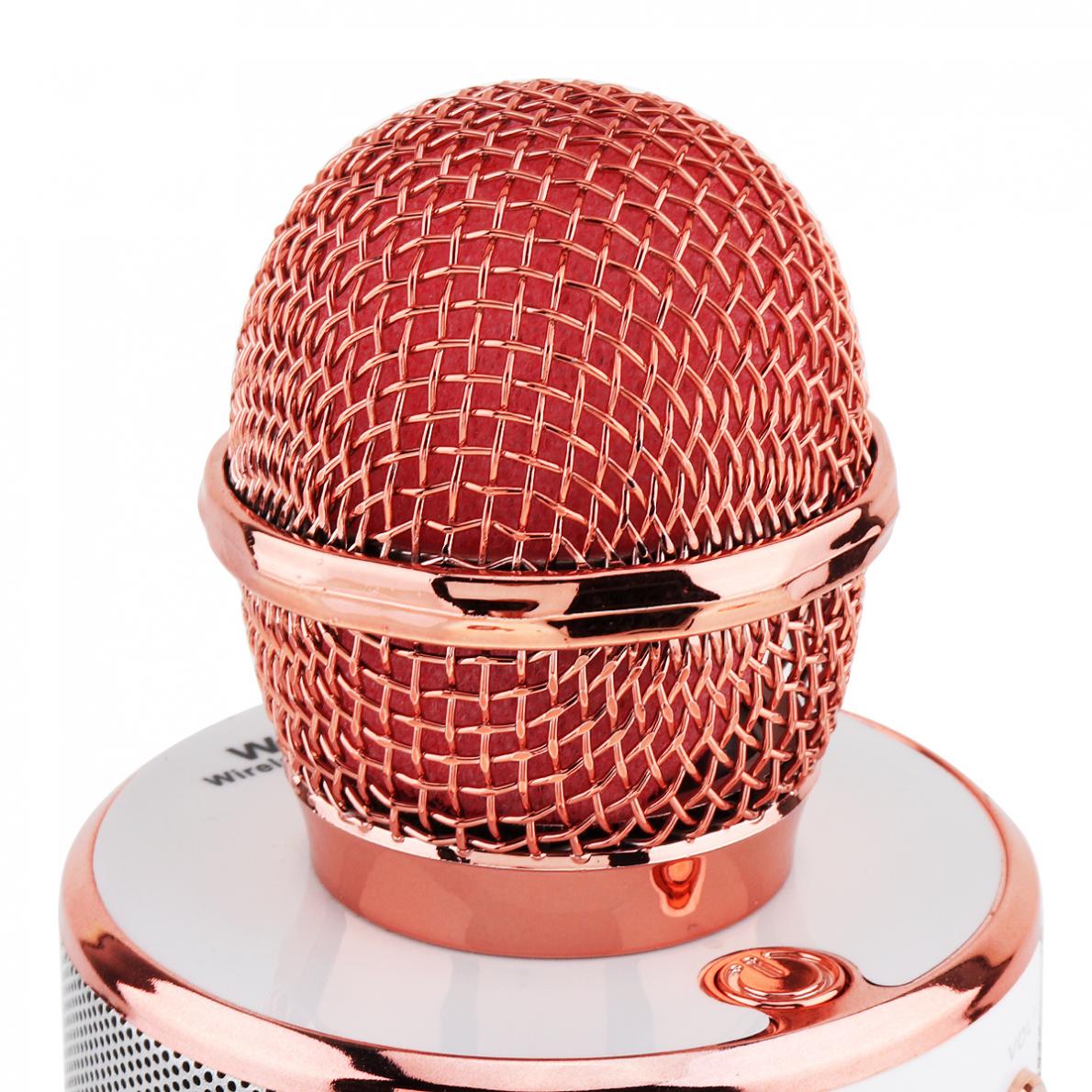 WS858 Bluetooth Wireless Microphone Handheld Hifi Speaker Microphone Karaoke KTV Singing Recorder Mic Music Player