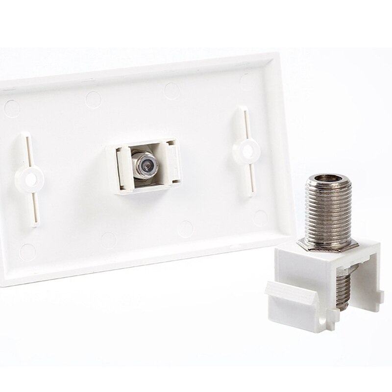 Coaxiale Keystone Jack Insert 10-Pack, vernikkeld 3 Ghz F Keystone Type RG6 Coax Connectors Voor Standaard Muur Plaat