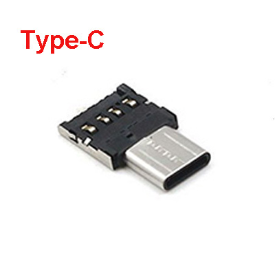 OTG Micro USB Type C Adapter USB-C Male to USB 2.0 Female Data Connector for Macbook Samsung Xiaomi Huawei Android Phone: black