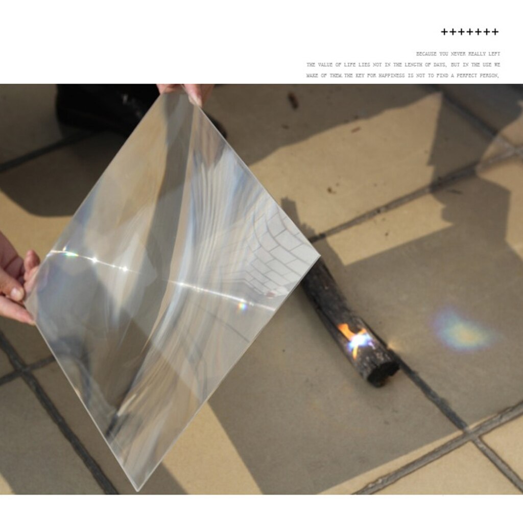 Square 300X300MM PMMA Fresnel Lens Concentrating Lens Magnifying Glass Lenses Make Fire Tools Scientific Experiment Lens
