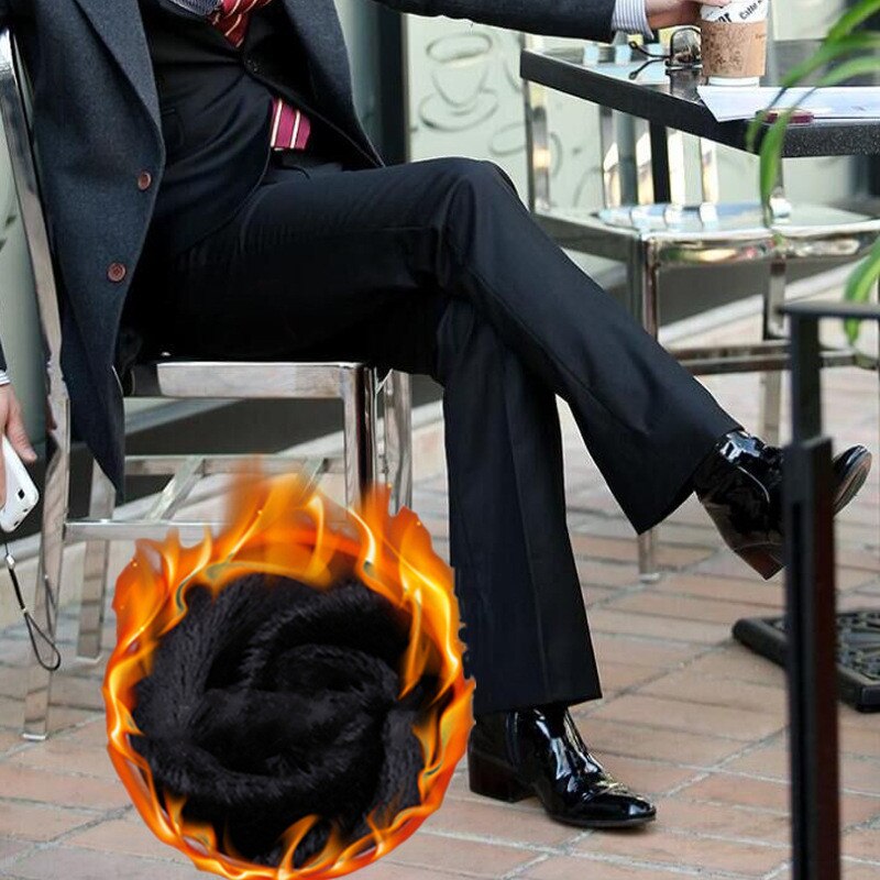 Pantalon de costume en velours pour homme, évasé, de soirée, de danse, noir, hiver