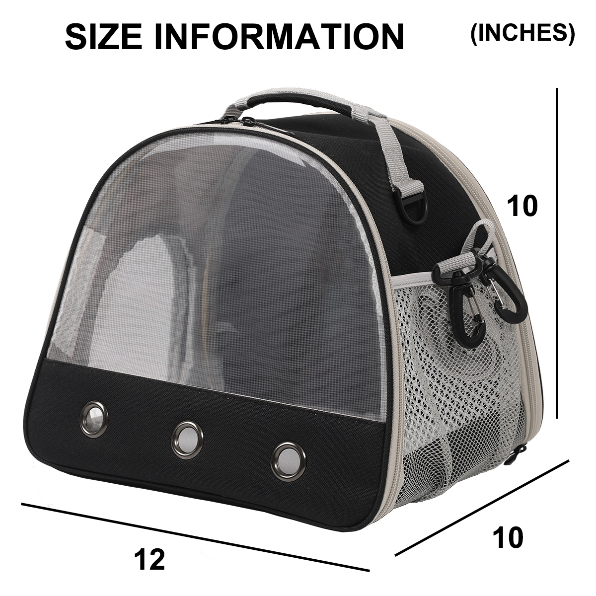 Porte-cochon d'inde Portable clair, Cage de Transport pour Hamster, sac de voyage pour Reptile, petit lapin pour animaux de compagnie, Dragon barbu pour l'extérieur