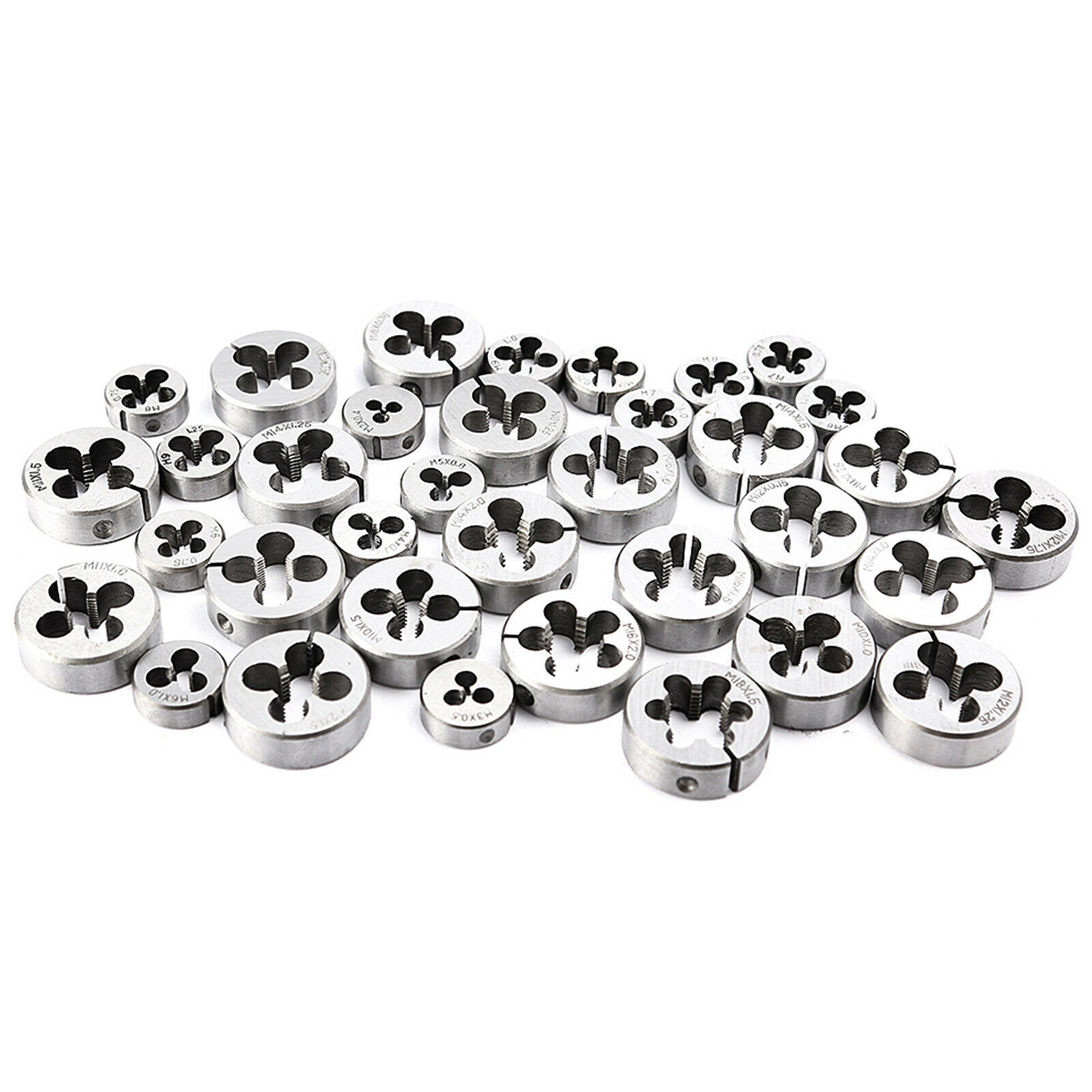 110Pcs Tap and Die Set Tungsten Steel Titanium Tap and Die Combination Set For Cutting External & Internal Threads