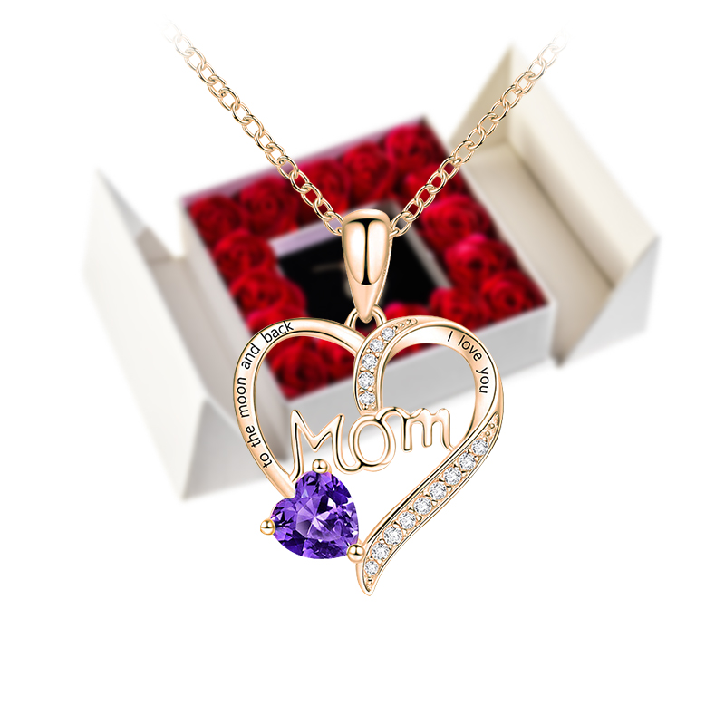 Cadeaus voor vrouwen Sieraden Hanger Ketting/w Zeep Eeuwige Roos Geschenkdoos Moederdag Ketting Sieraden Huwelijksverjaardag