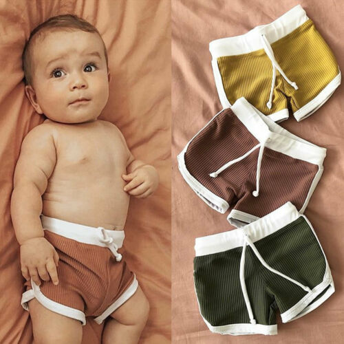 Toddler kort spædbarn baby dreng kid strikkede pits afslappet rene bukser sommer børn strand korte tøj 1-4 år