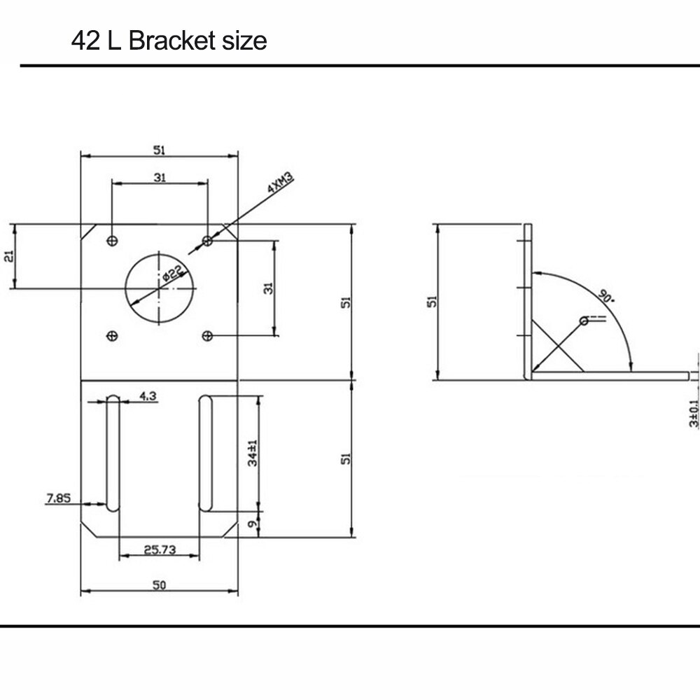 1PCS/3PCS NEMA 23 Stepper Motor Mounting L Bracket Mount Motor Holder for Nema23 Motor with 3sets Mounting Screws