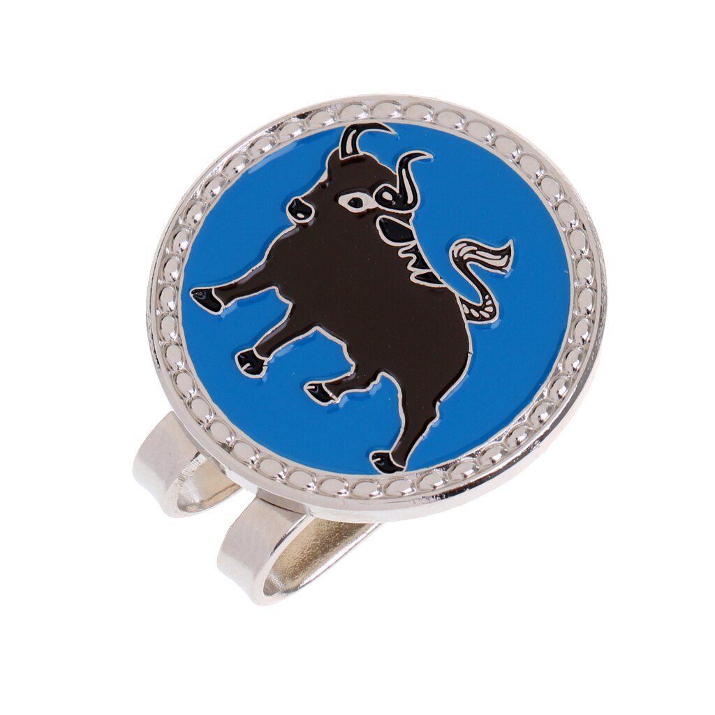 Chinesische Sternzeichen aufbringen Legierung Golf Ball Marker mit Magnet Hütte Clip-SchöNe für Golfspieler - 12 aufbringen