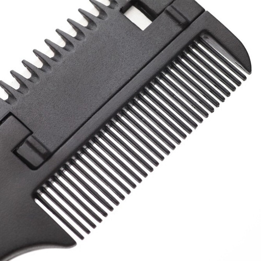 Brainbow 1pc hårskæring kam sort håndtag hårbørster med barberblade skæring tyndere trimmin frisørsalon diy styling værktøjer