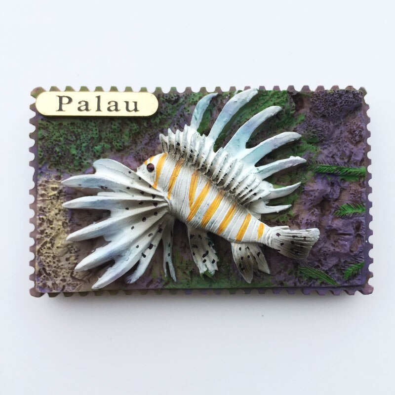 Palau tourist souvenir three-dimensional tropical lionfish magnetic paste