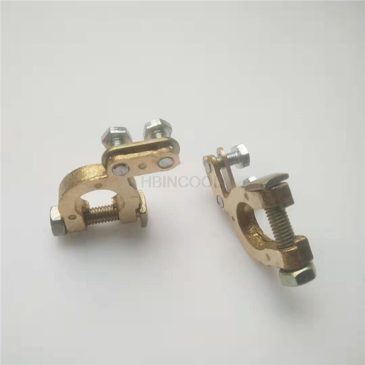 Thickened pure copper car battery clamp pile head battery connector line positive and negative pair of battery clamp head