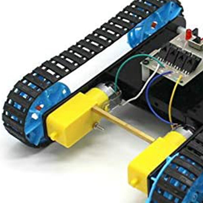Bricolage assemblé réservoir modèle jouet avec châssis de télécommande intelligent RC Robot Kit véhicule sur chenilles pour les enfants