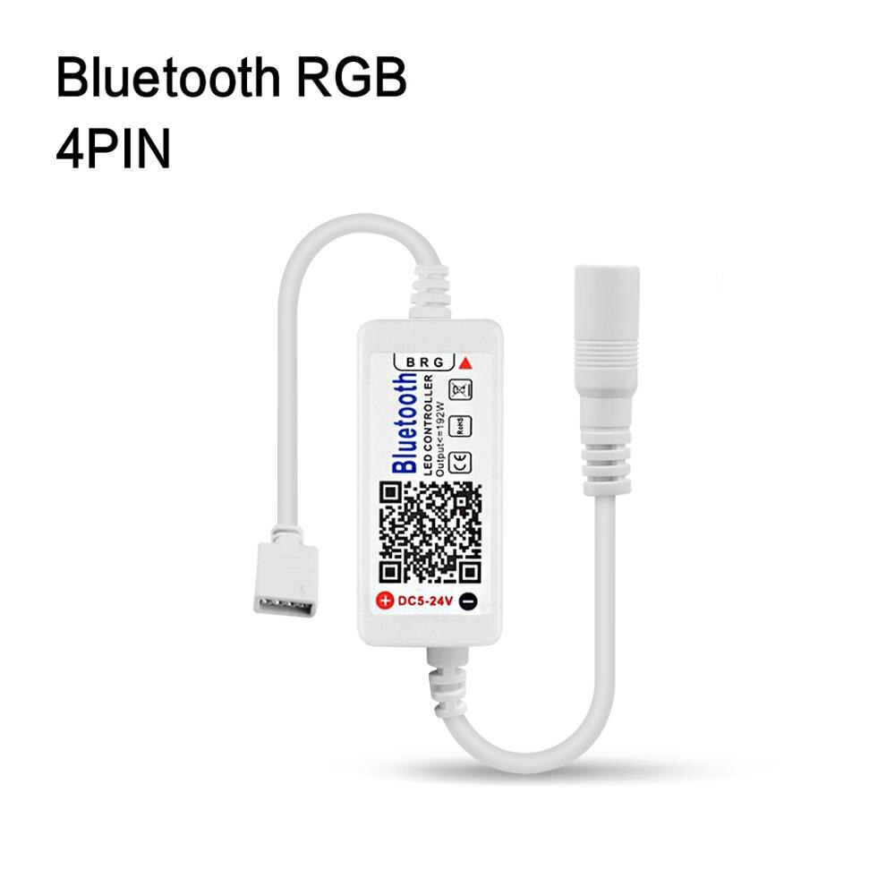 Diy smart hjem wifi ledet mørkere bytte om tuya smart liv fjernkontroll / stemme styre  dc 5v 12v 24v trådløst arbeid app styre: Bluetooth rgb 4 pin