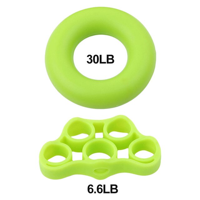 2pcs/set Finger Stretcher Silicone Hand Grip Strengthener Finger Resistance Bands Hand Extensor Exercise Strength Trainer Set: Auburn
