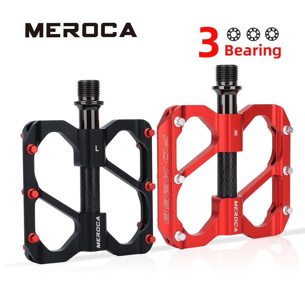 Meroca Fahrrad Pedal 3 Lagerbier rutsch feste MTB Pedale abgedichtet drei Lagerbier Aluminium legierung Mountainbike Pedal Fahrrad zubehör
