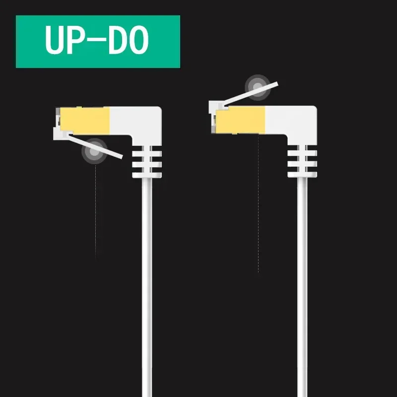 Cavo Ethernet Cavo Lan gatto6 Cavo di rete UTP gatto 6 RJ 45 Cavo toppa ad angolo retto da 90 gradi per router portatile Rete RJ45: Lavanda / > 100 m