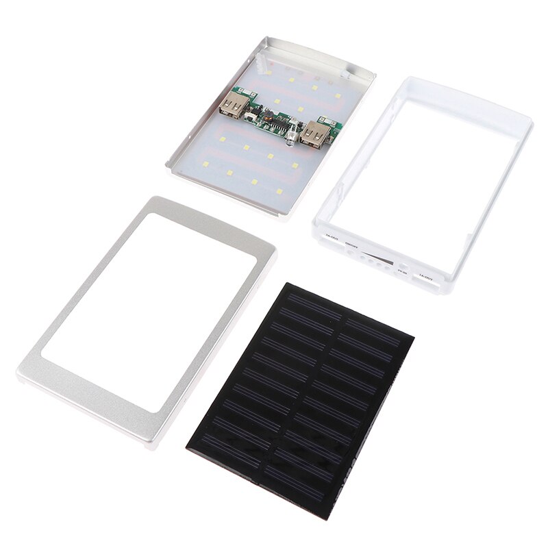Dual Usb Led Licht 5-Cell 18650 Battery Charger Box Solar Power Bank Diy Case Kit