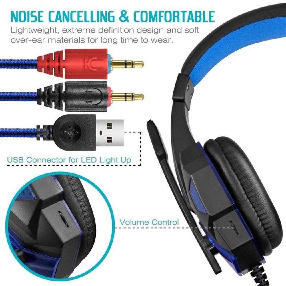 Wired Gaming Headset Met Microfoon 3.5Mm Krachtige Geluid Hoofdtelefoon Voor Kantoor Elektronica Computer Pc Gamers Gaming Hoofdtelefoon