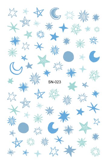 Sn luminous series nail art stickers tips dekoration negle wraps harajuku glædelig jul xmas musik manicura klistermærker: Sn -023