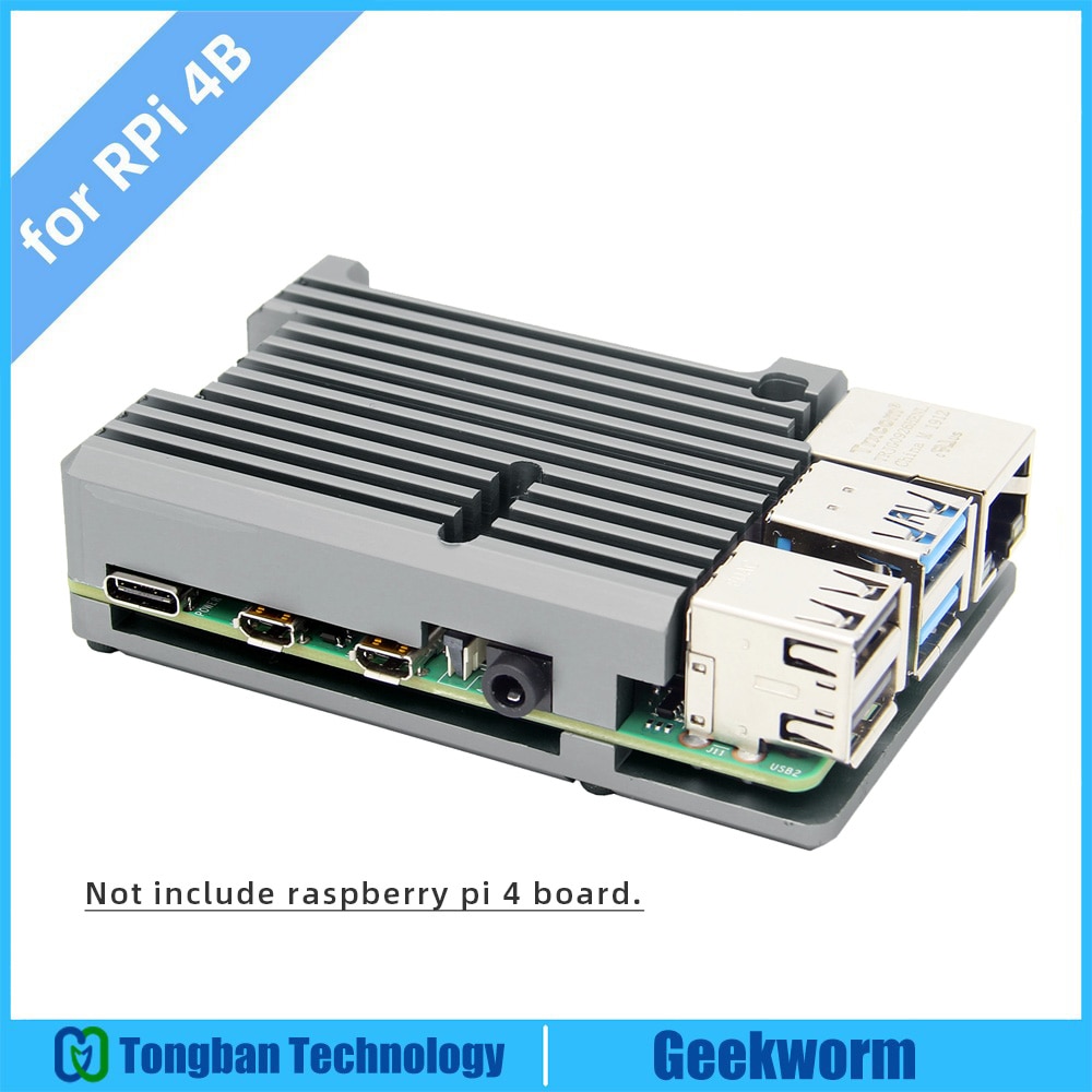 Raspberry Pi 4 Passive Cooling Case, Pi 4B Armor Aluminum Alloy Case/ Metal Enclosure Heat Dissipation for Pi 4 Model B