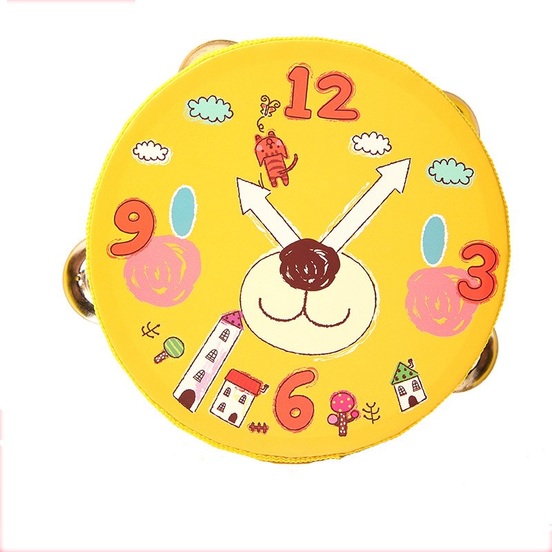 Children 14.5*14.5 Cartoon Animals Kids Early Educational Musical Instrument Baby Toy Beat Instrument Hand Drum kindergarten Toy: 07