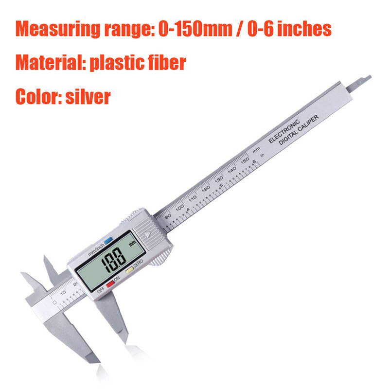 Digital Caliper Portable Electronic Vernier Caliper 100mm Calliper Micrometer Digital Ruler Measuring Tool 150mm 0.1mm: Digital Caliper 02