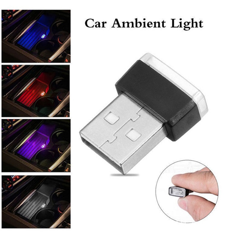 Neon USB Licht LED Modeling Licht Sfeer Ambient Lamp Draagbare Auto-interieur Decoratieve Licht 7 Kleuren Auto Accessoires