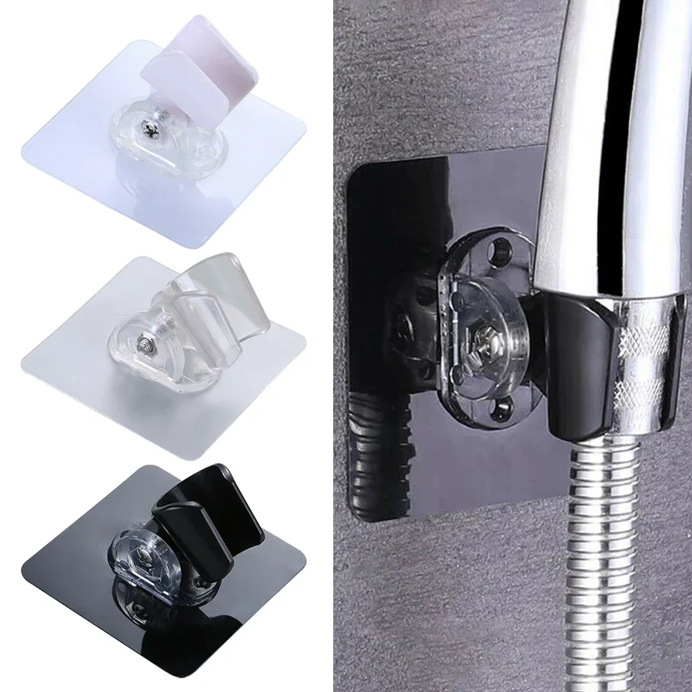 1 Stuks Douchekop Houder Verstelbare Badkamer Wand Gemonteerde Vaste Grondplaat Beugel Voor Home Zelfklevende Hanger Rack Boorvrij