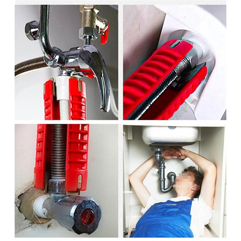 Multifunction Faucet Wrench Sink Installer Tools Water Pipe Spanner Tackle Tool for Toilet Bathroom Kitchen Repair Tools