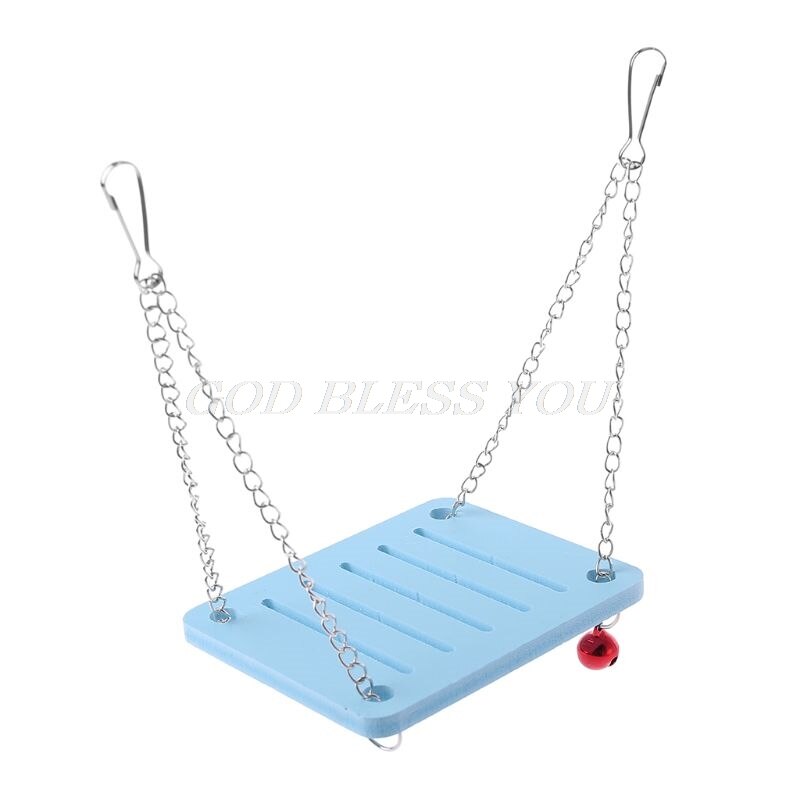 Wooden Parrot Hamster Swing Hanging Bell Cage Toy ... – Grandado