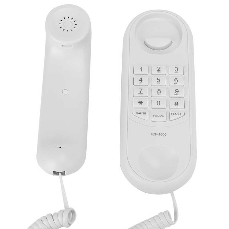 Téléphone fixe mural blanc double usage pour hôtel, salle de bain, bureau, famille