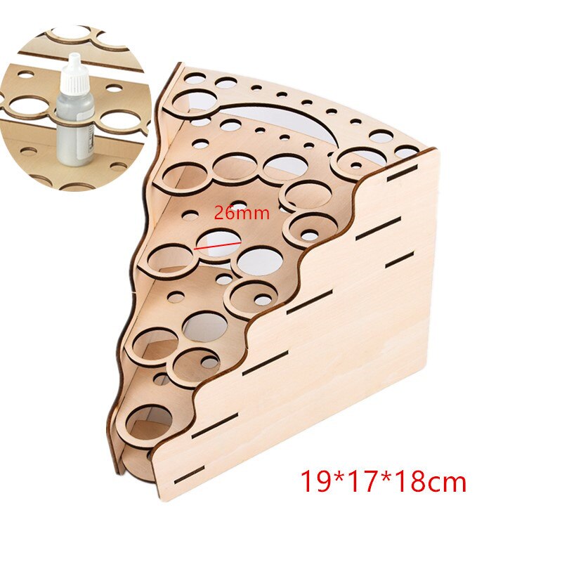 Scatola di immagazzinaggio dell&#39;organizzatore della pittura dei pigmenti di legno dell&#39;assemblea di Diy per il Modeler del supporto del supporto delle bottiglie di vernice: AV 26MM