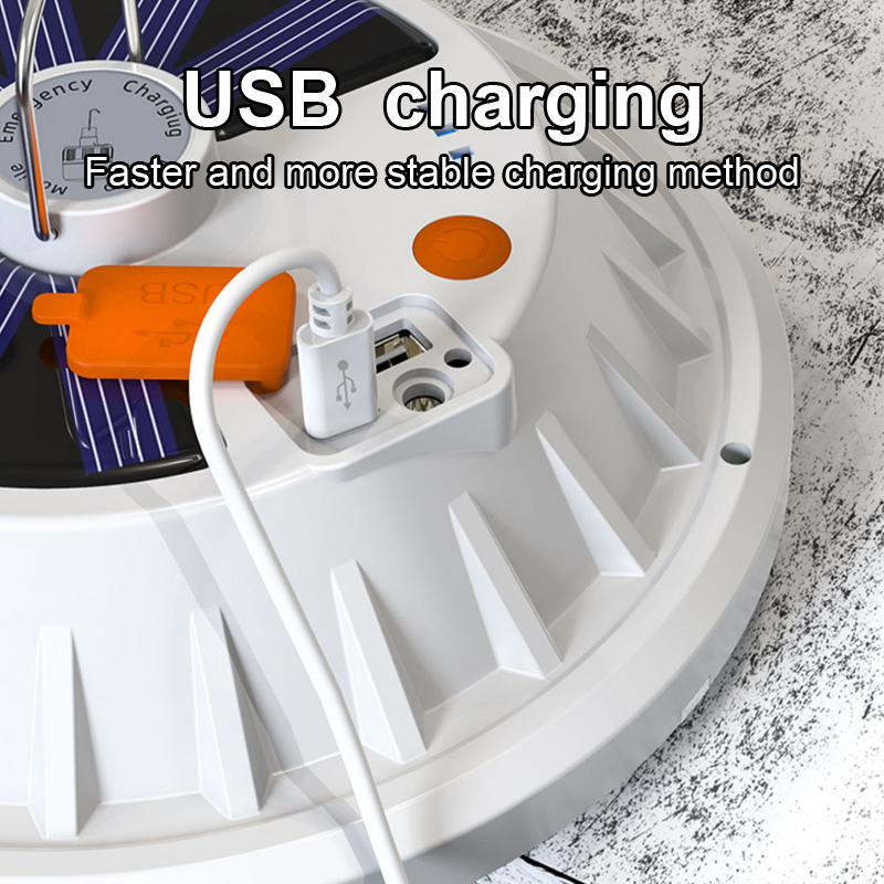 6000 mah led kraftfull uppladdningsbar campinglykta bärbar tältlampa campinglampa arbetslampa inbyggd batteri solladdning