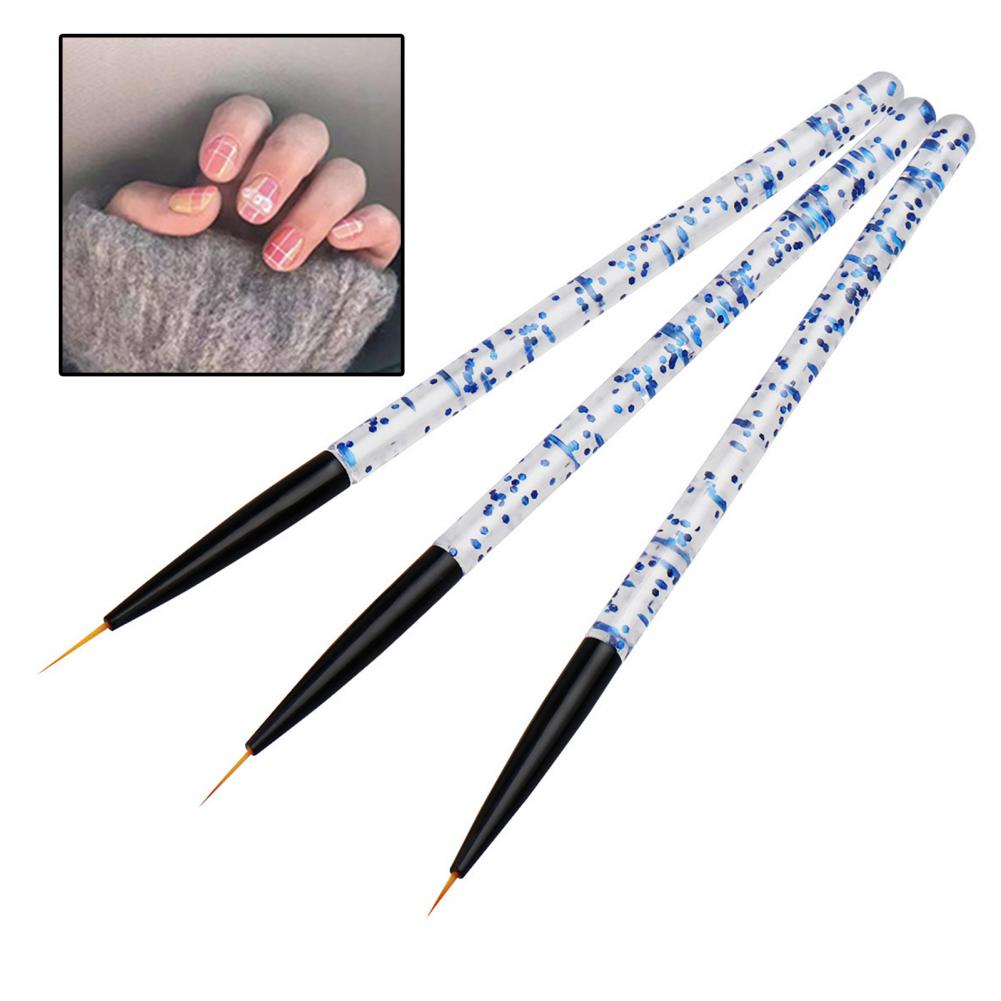 3 Stks/set Professionele Liner Schilderen Pen Nail Art Brush Nail Art Uv Gel Pen Art Salon Thuisgebruik Gel Nail borstel Duurzaam Acryl