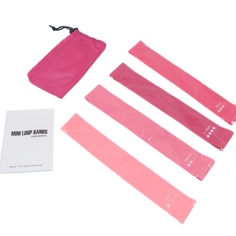 4 stk treningsmotstandsbånd Fitness trening styrke motstandsbånd pilates sport gummi Fitness bånd: misligholde tittel