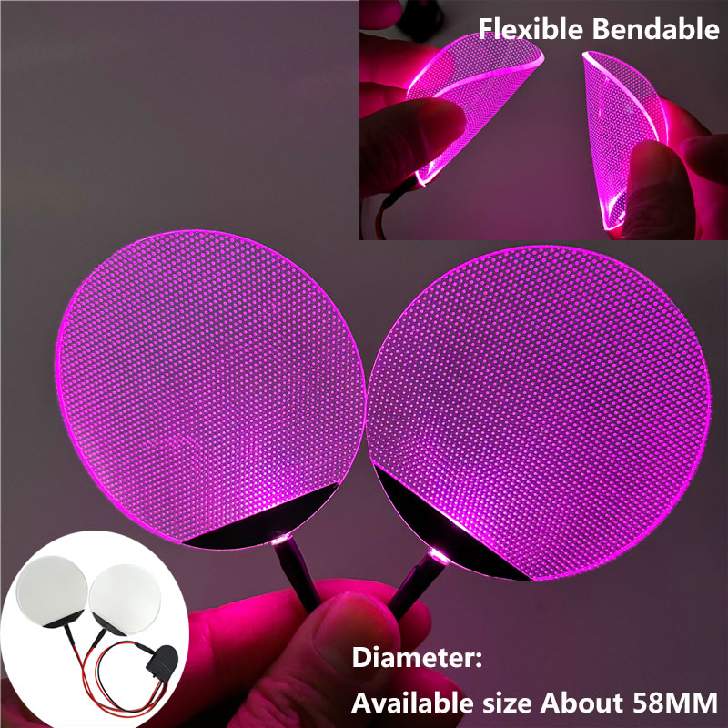 Round Flexible Bendable DIY Led Light Eyes Kits Cosplay Halloween Helmet Masks Eye Light Accessories Can Cropped CR2032: PURPLE