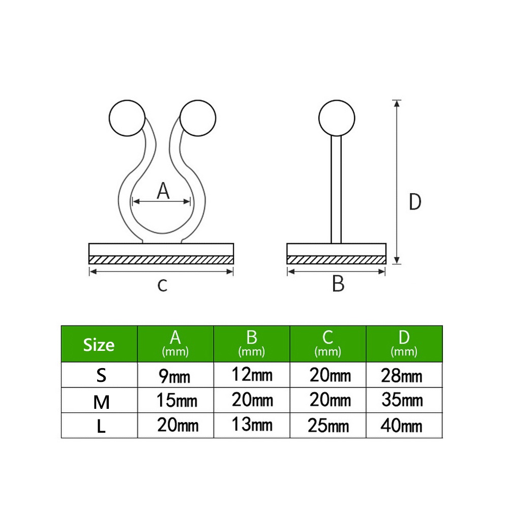 100pz auto-Adesivo Pianta Rampicante Della Parete Apparecchio di Pinze Casa Vite Del Supporto Del Gancio