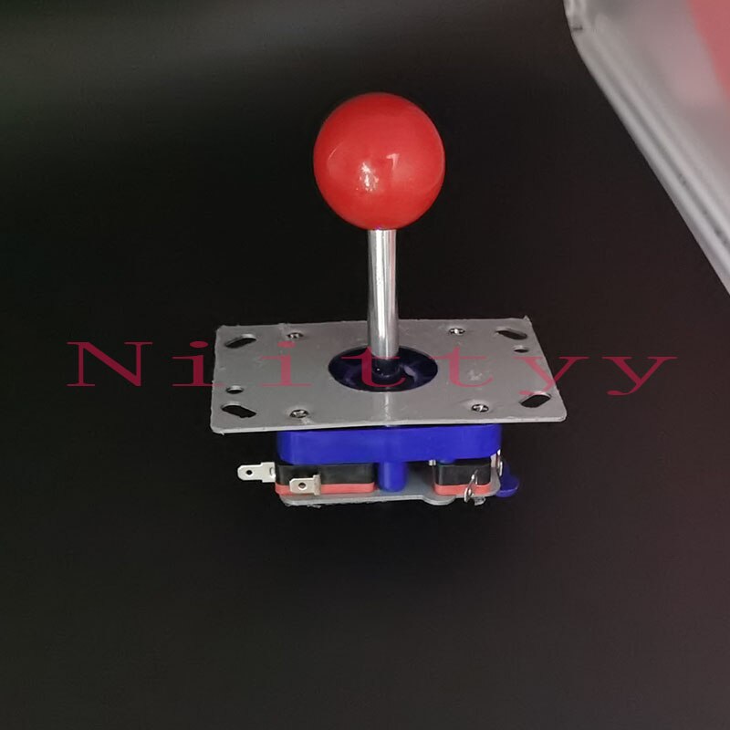 arkade zippy joystick 2/4/8 vei rocker 34mm topp ball lang shaf forsinkelse sett diy spill klassisk spill kontrolleren: Rød