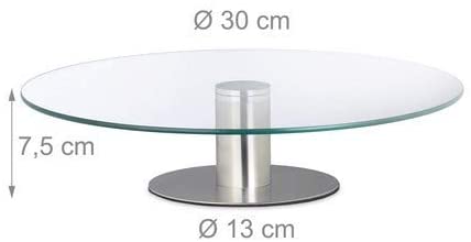 Drehbare Kuchenform, Stnder, Kuchendekoration, Kuchenplatte, 30cm, transparent