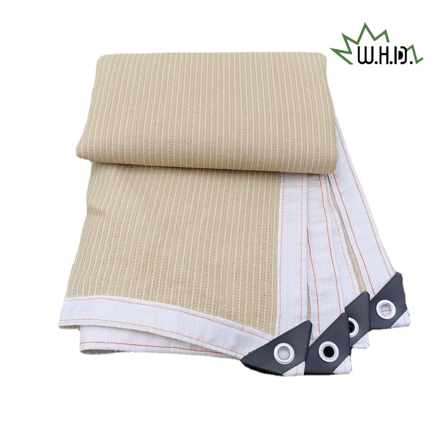 Privacy Fence Screen Fence in Beige 95% Blockage Windscreen Outdoor Mesh Fencing Cover Netting for Outdoor Patio Garden