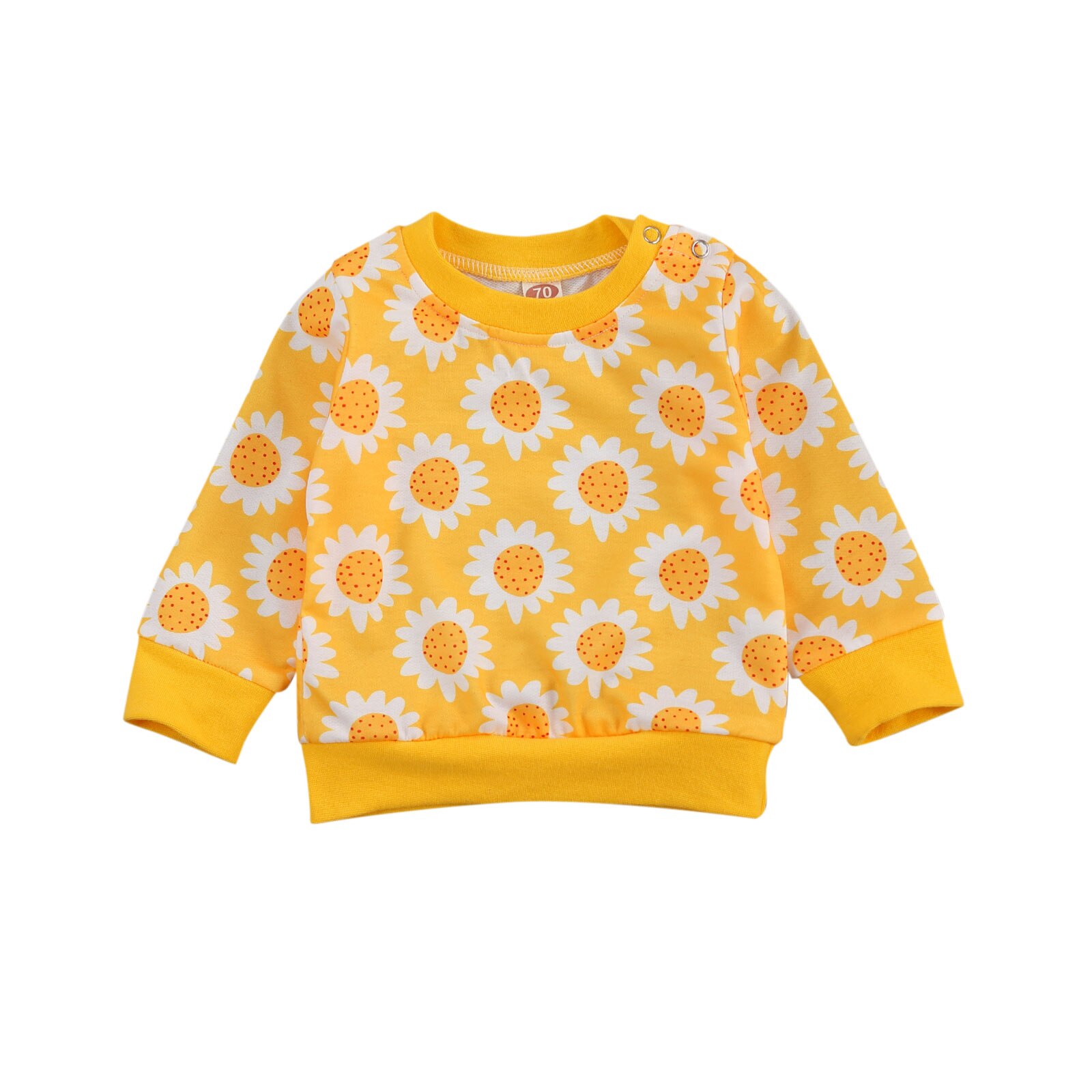 Sweats pour fille 0-24M bébé sweat tournesol hauts de noël pour filles enfants costume non défini bébé fille vêtements sweats à capuche: E / 18M