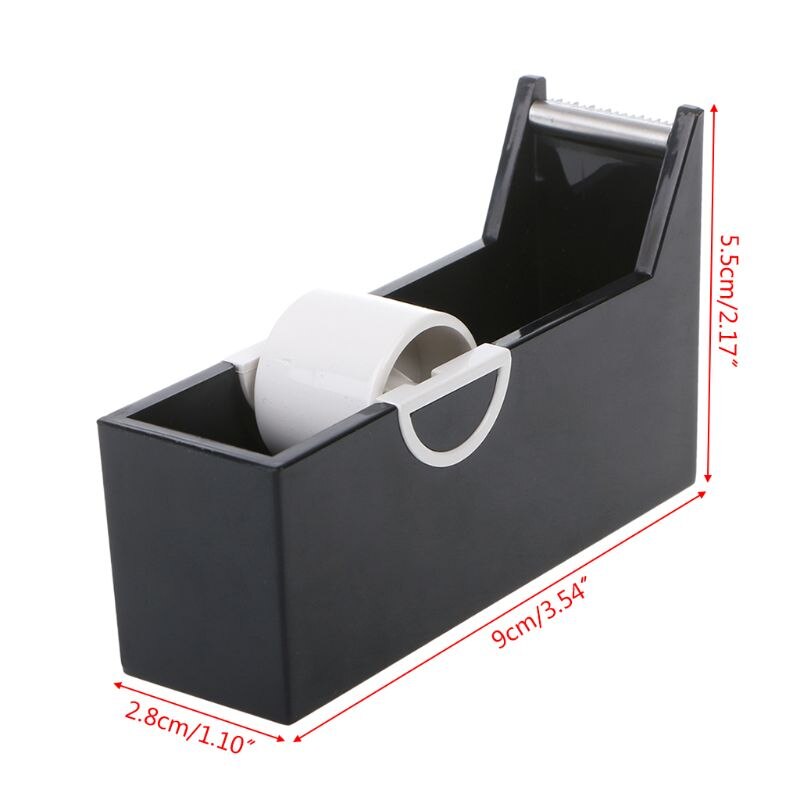 1pc plastik desktop klæbende tape dispenser cutter stand holder kontor skole forsyninger papirvarer tape dispenser