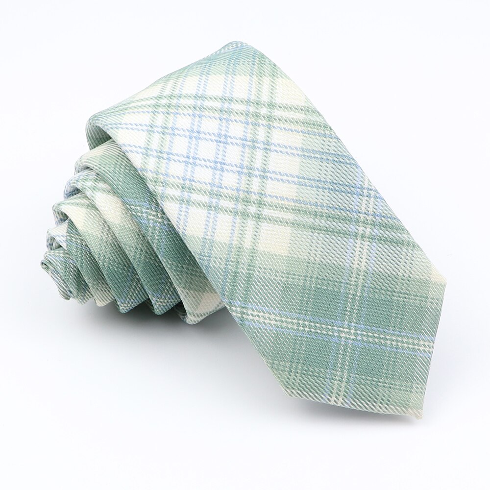 Plaid Tie For Men Women Soft Skinny Cotton TR Fabric Necktie For Wedding Bussiness Casual Man's Neckties Suits Flower Cravat: 49