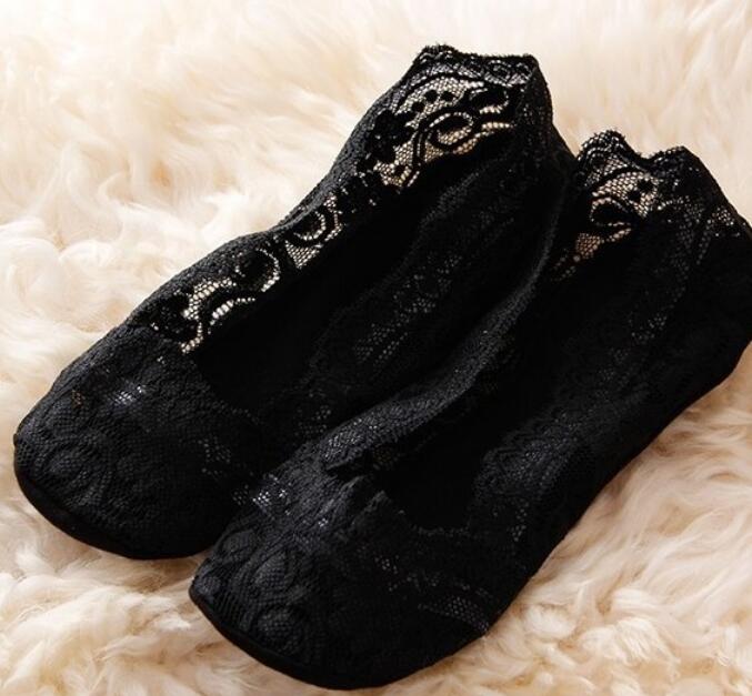 Ladies yoga spets strumpa tofflor dans osynliga sport båt strumpor för kvinnor, topp: 1