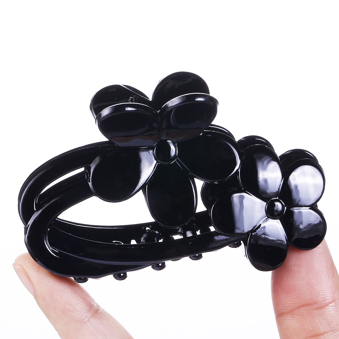 Zwart Grote Haar Claws Hoofddeksels Grote Haar Clip Krab Accessoires Acryl Haarspeld Paardenstaart Houder Klemmen Voor Vrouwen Douche Baden