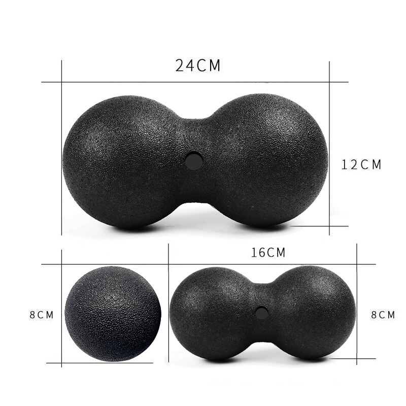Mini pelota para hacer ejercicio, pelota de masaje de Lacrosse doble, movilidad, cacahuete, liberación miofascial, Yoga de tejido profundo