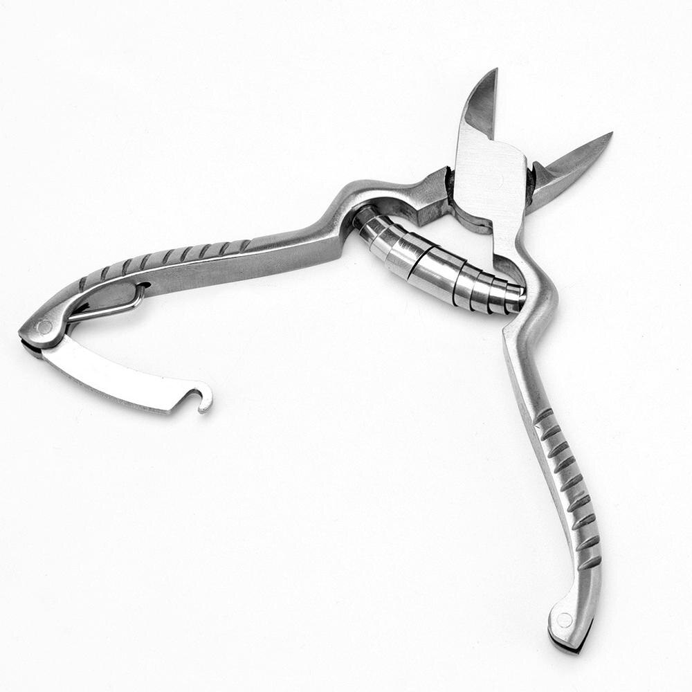 JIEFUXIN 1pcs Stainless Steel Thick Hard Toe Nail Clippers Plier Heavy Duty Pedicure Tools Gourd Shape Cuticle Scissor