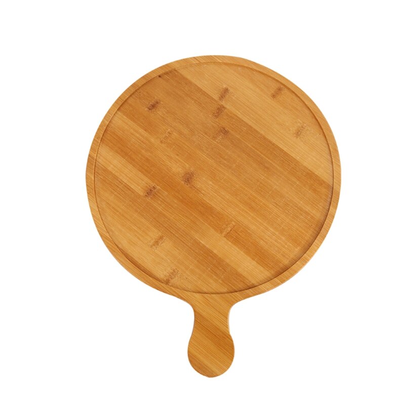 Bamboo Wooden Round Pizza Tray Cafe Dessert Pizza Tray Baking Pizza Tray: Light Green