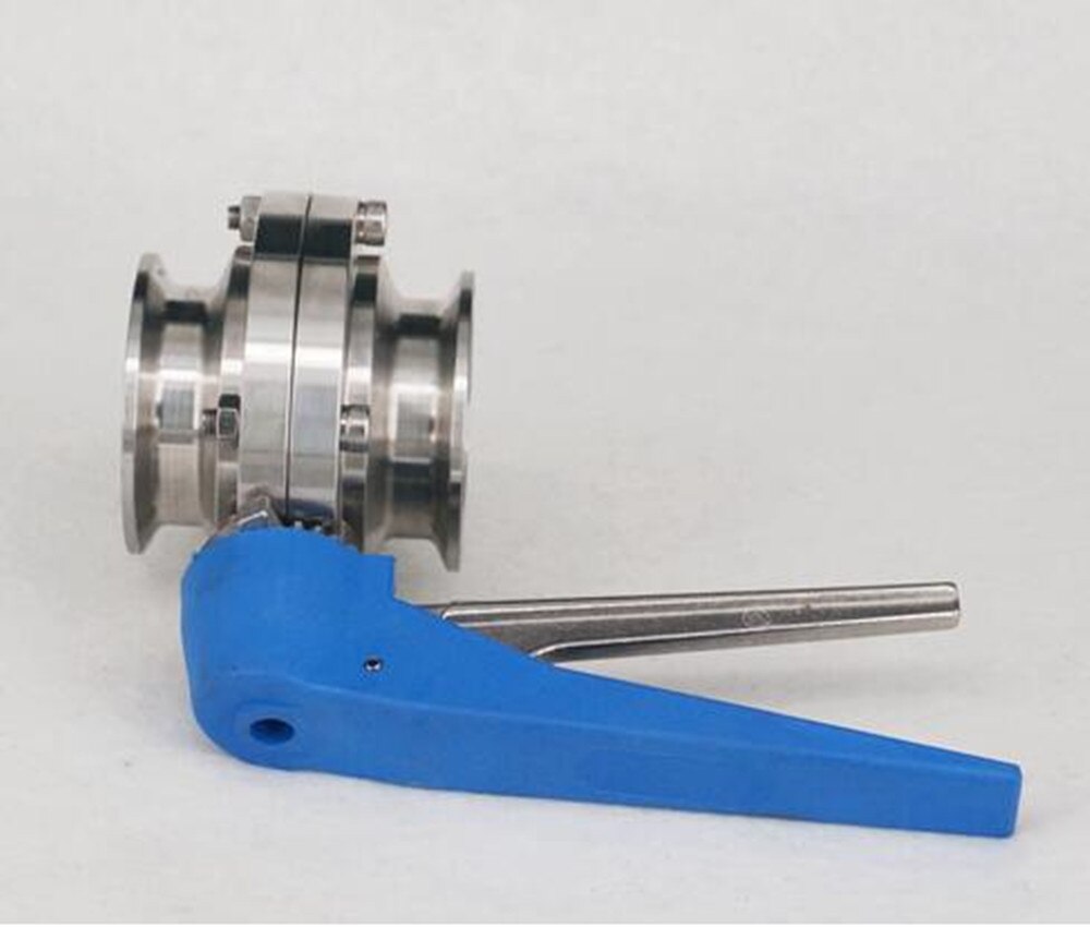 3'' 76mm Pipe OD 3" Tri Clamp Sanitary Butterfly Valve Flow Control Squeeze Trigger Homebrew SUS 304 Stainless Steel