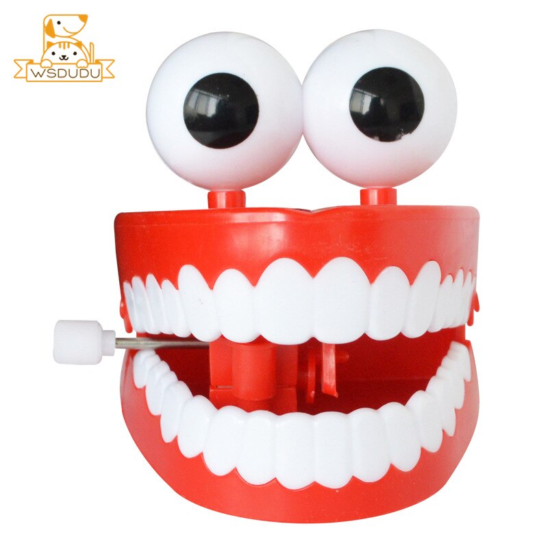 Wind Up Spring Teeth Sexy Mouth Move Clockwork Funny Toys Cute Cartoon Jokes Educational Fun Tooth Dolls For Children Kids